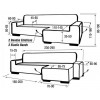 Sofa Chaiselongue elastisch decken Rustica
