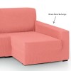 Funda de sofá chaise longue elástica Rustica