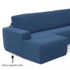 Fodera Per Divano Chaise Longue Super Elastica Indigo