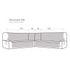 Cubre Rinconera acolchada reversible Couch Cover