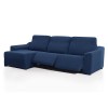 Capa De Sofá Chaise Longue Relax Elástica Índigo